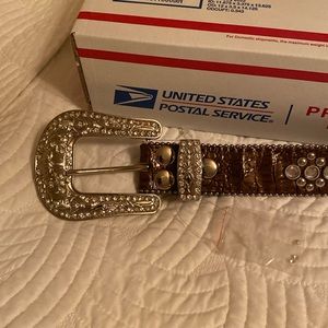 Western rhinestone belt